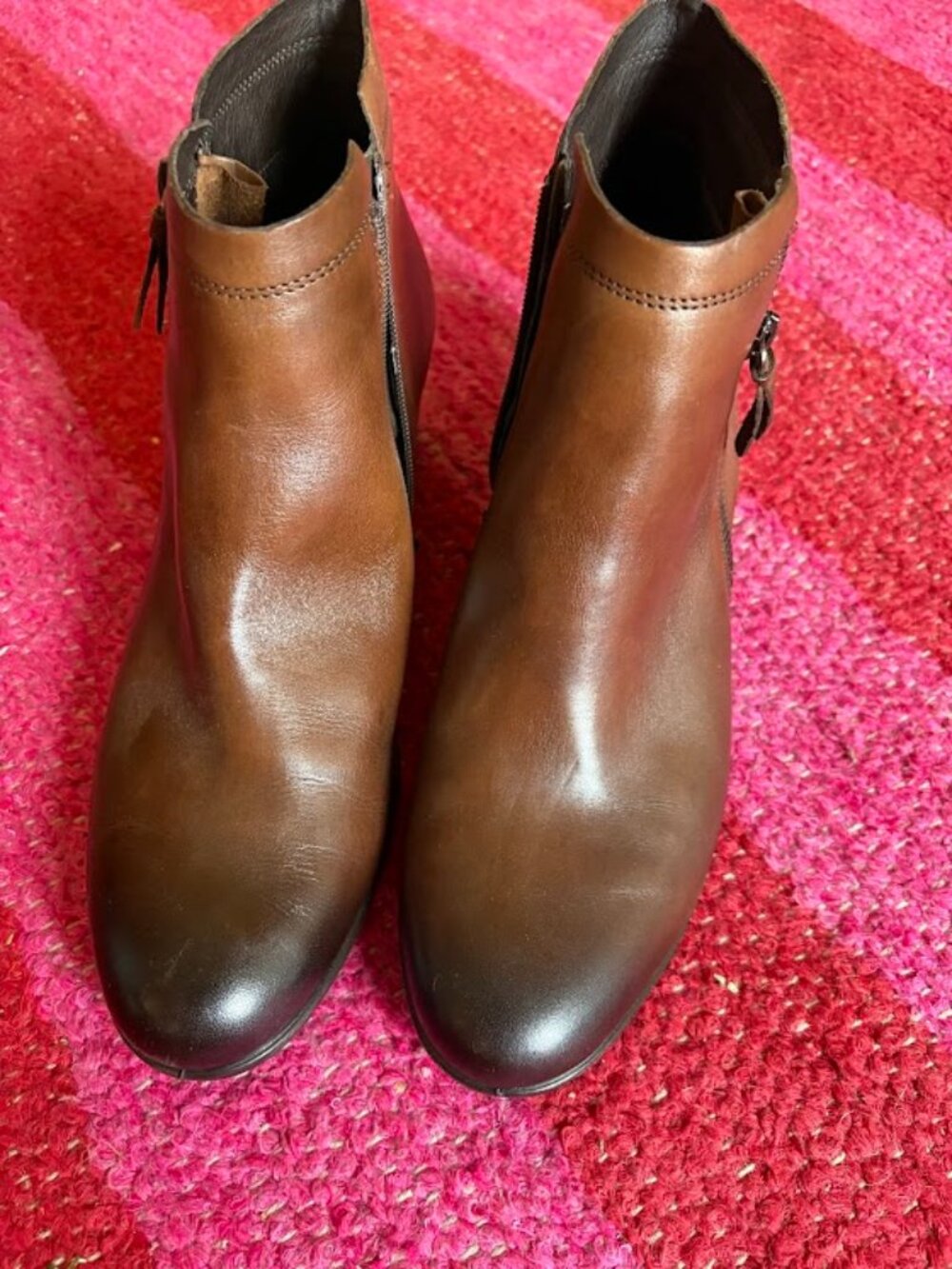 Brown Leather Boots, Size 10/40